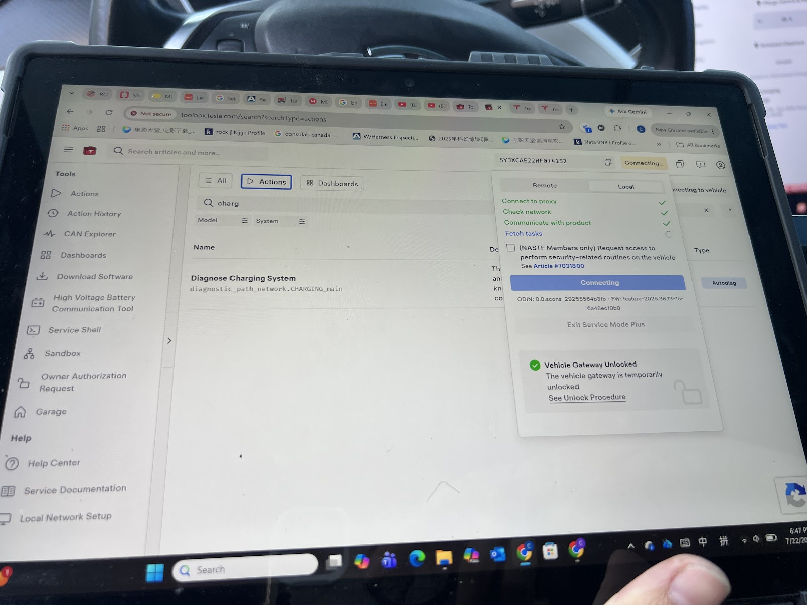 Charging system diagnostics